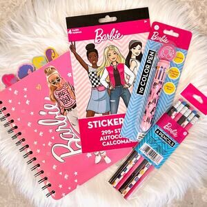 Barbie Notebook, Pencils, Multi Pen, & Sticker Book Writing & Journaling Bundle